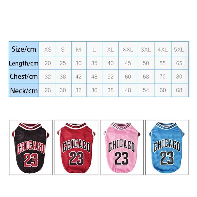 Breathable Mesh Dog Clothes Sport Large Dog Jersey Basketball Clothin Puppy T-Shirts Summer Pet Cat Shirt Prevent hair loss