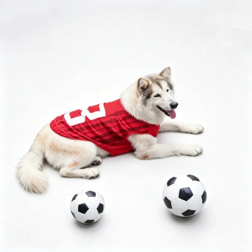 Number-Print Soccer Dog Jersey