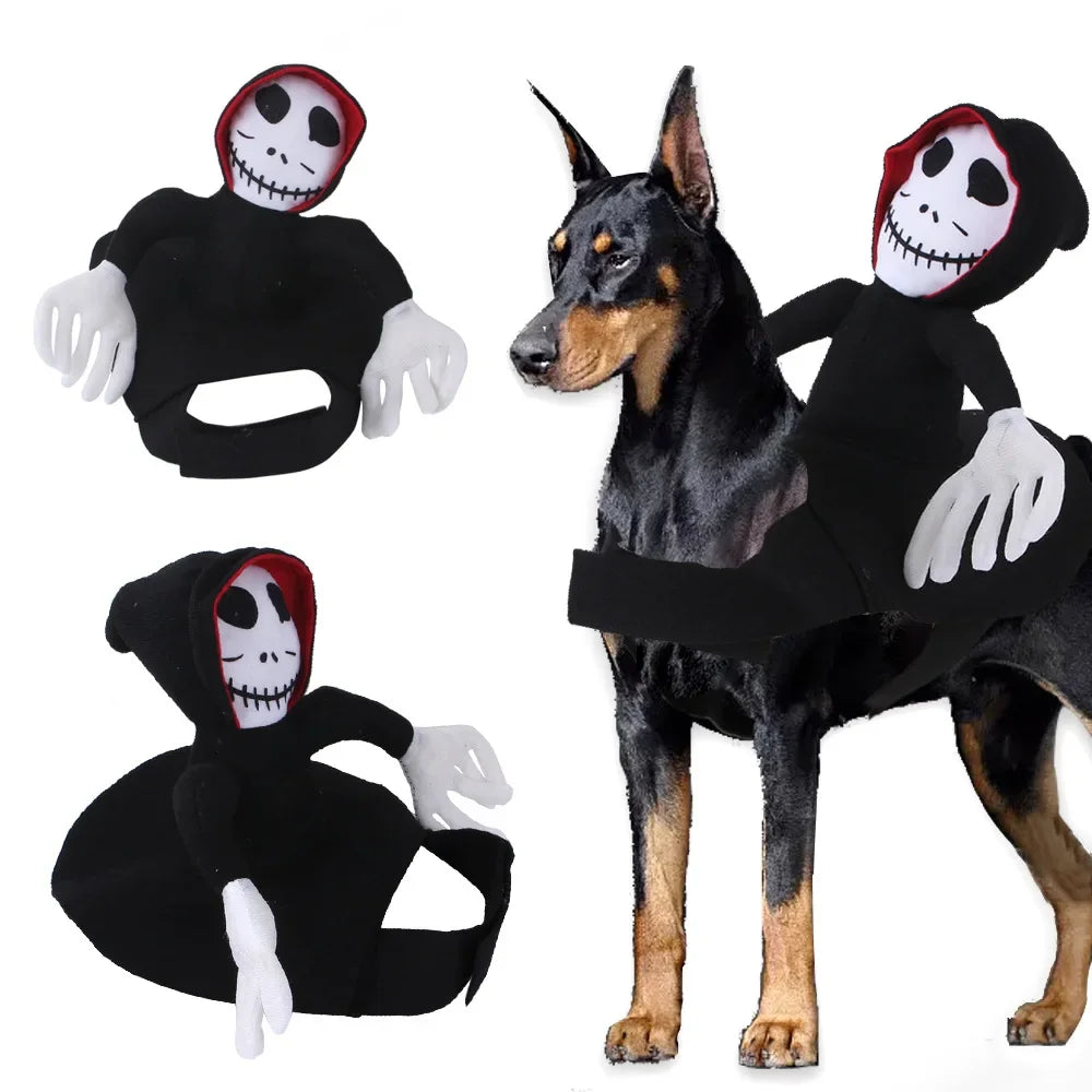Halloween Pet Costume Ghost Costumes for Dogs Pets Party Cosplay Clothing Halloween Black Cat Costume for Small To Large Dogs