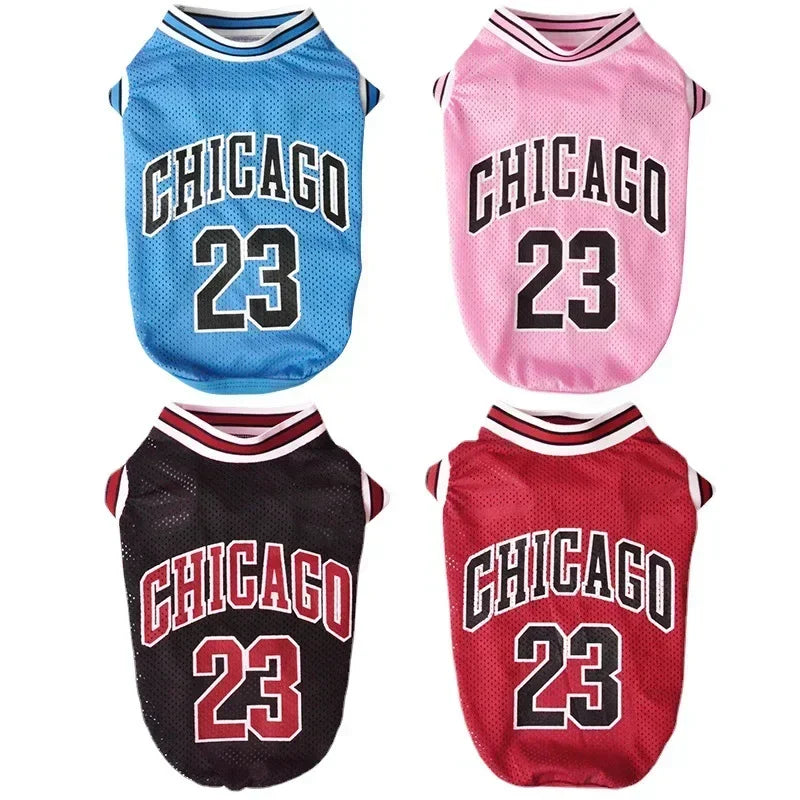 Breathable Mesh Dog Clothes Sport Large Dog Jersey Basketball Clothin Puppy T-Shirts Summer Pet Cat Shirt Prevent hair loss