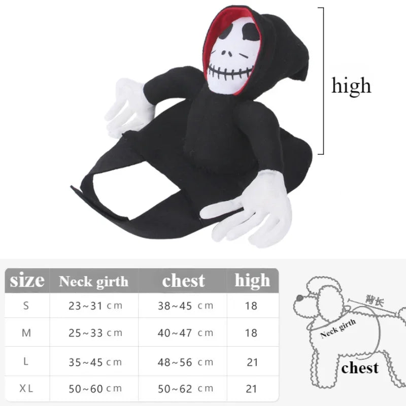 Halloween Pet Costume Ghost Costumes for Dogs Pets Party Cosplay Clothing Halloween Black Cat Costume for Small To Large Dogs