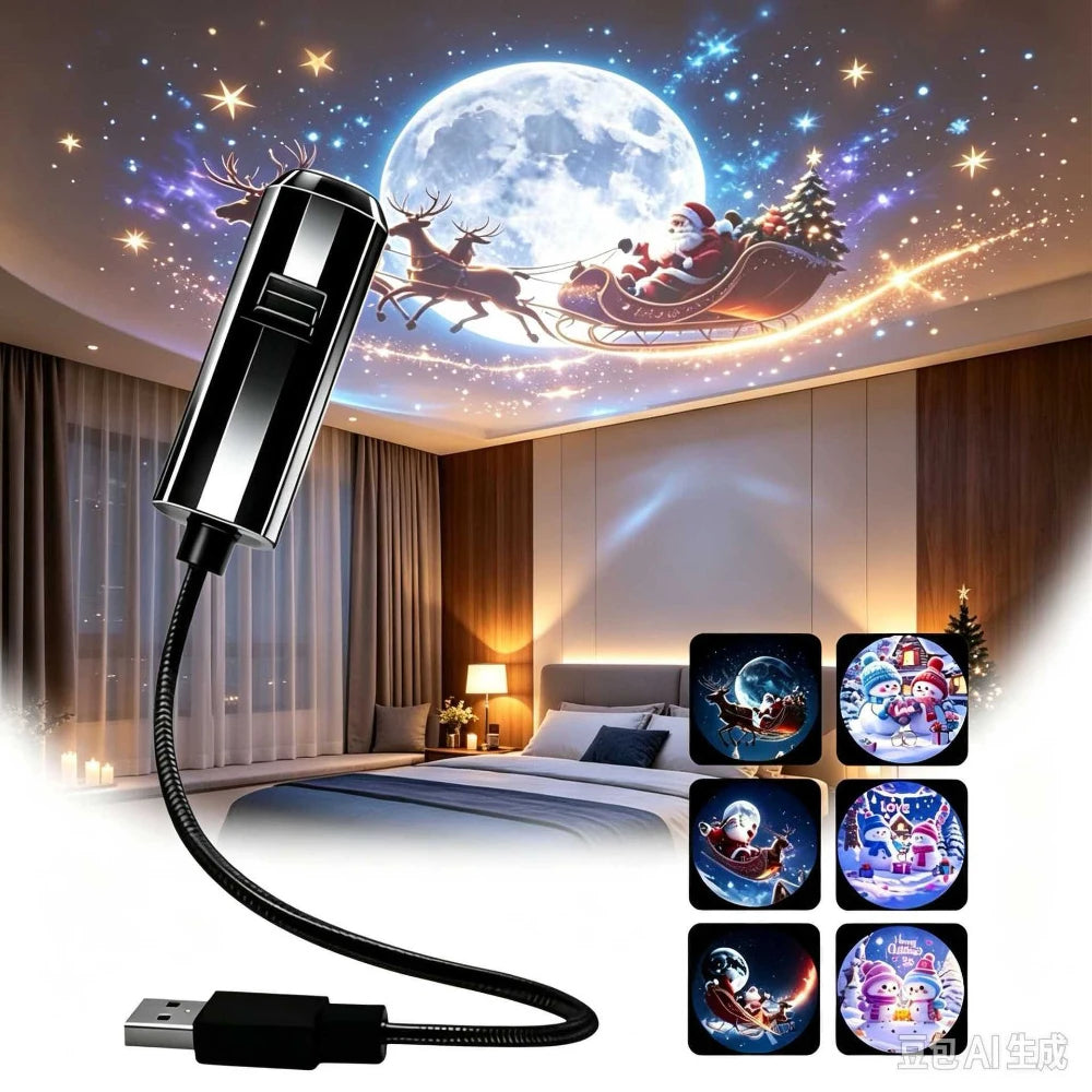 Rotating Cat Projector, 360° Moving Mouse Toy for Indoor Cats, USB Powered Interactive moving mouse projection for indoor cats