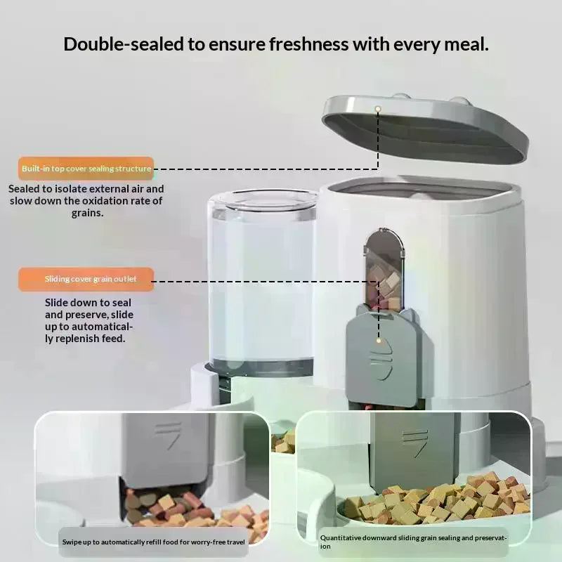 2-in-1 Pet Food and Water Dispenser