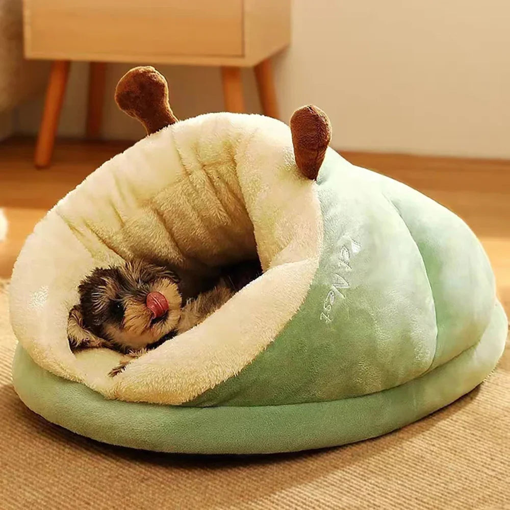 Slipper Shaped Dog Bed | Cozy Foldable Washable Pet House for Small Dogs &amp; Cats