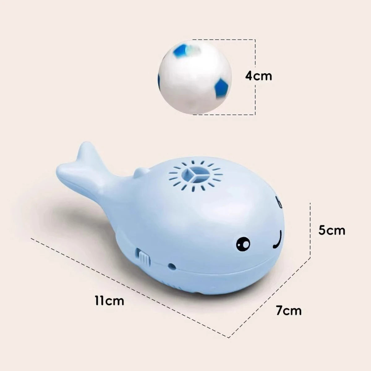 Whale-Shaped Floating Ball Cat Toy