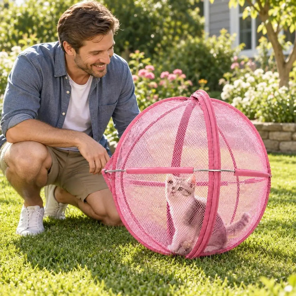 Foldable Pop-Up Cat Playpen Ball – 68 cm