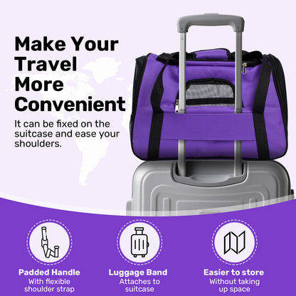 Soft-Sided Pet Carrier Bag | Airline Approved | Up to 15 lbs