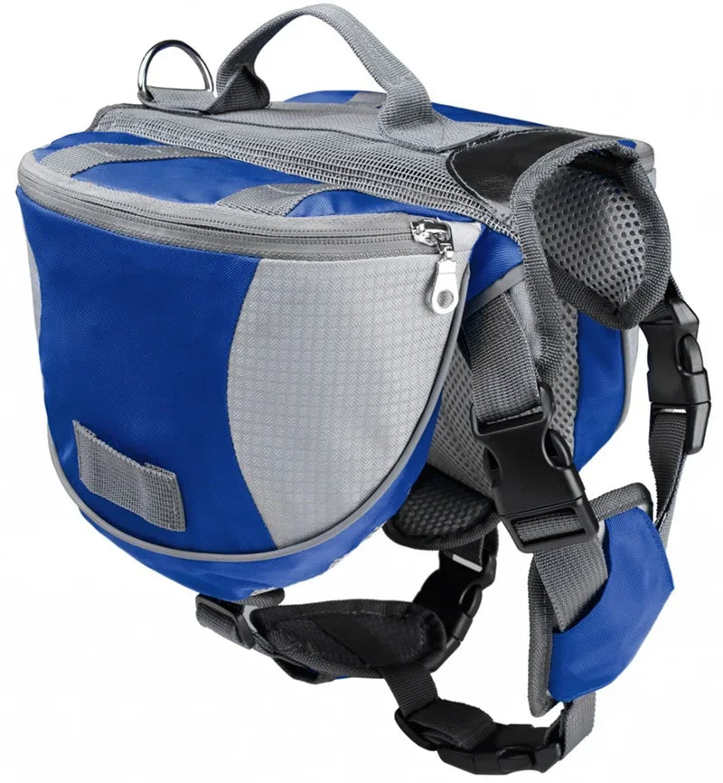 Reflective Dog Saddle Bag Harness | Adjustable Carrier for Hiking, Camping &amp; Travel