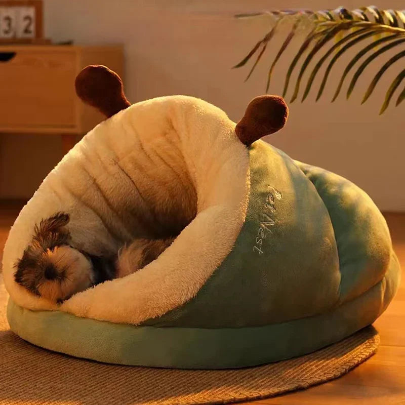 Slipper Shaped Dog Bed | Cozy Foldable Washable Pet House for Small Dogs &amp; Cats