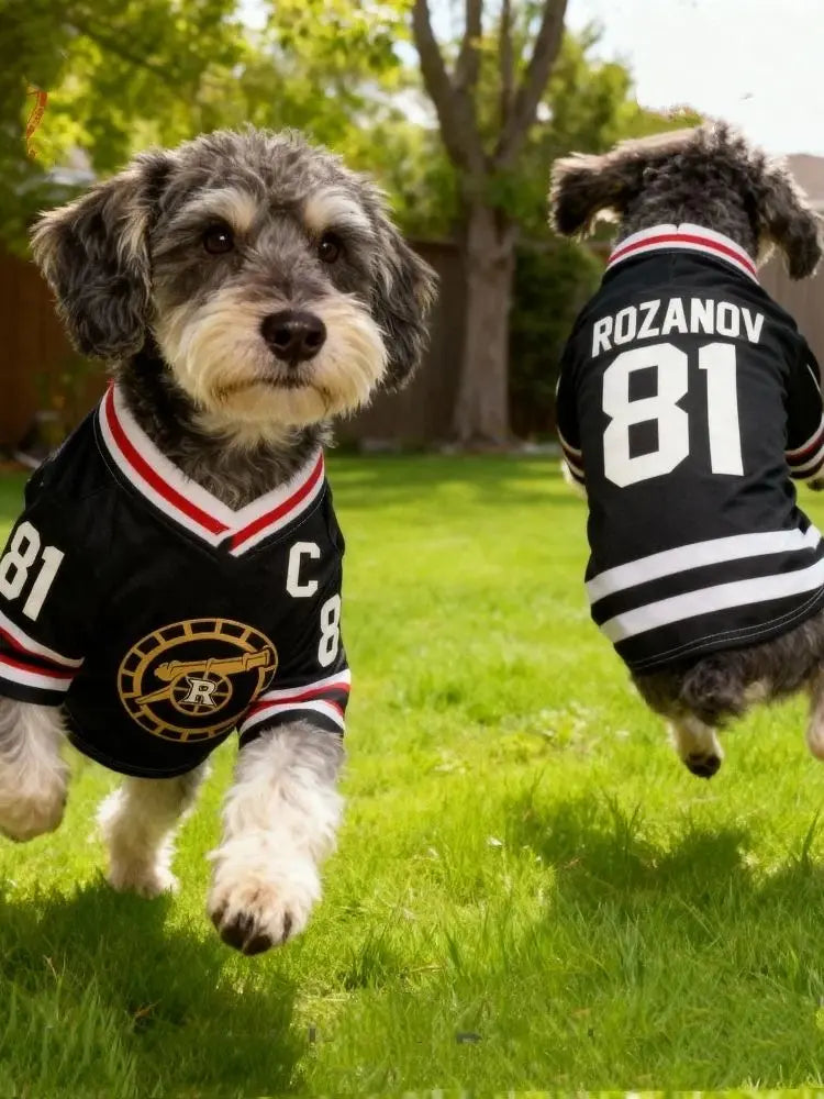Hockey-Style Polyester Dog Jersey