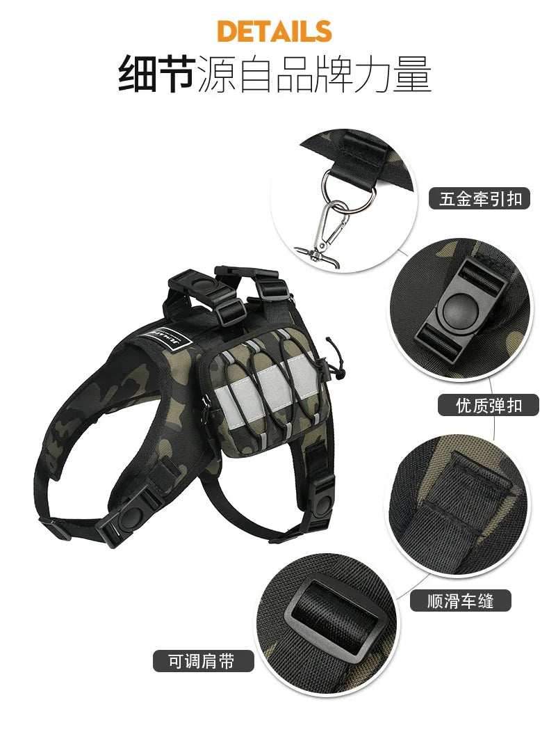 Dog Saddle Bag Backpack | Waterproof Tactical Pack for Hiking &amp; Camping