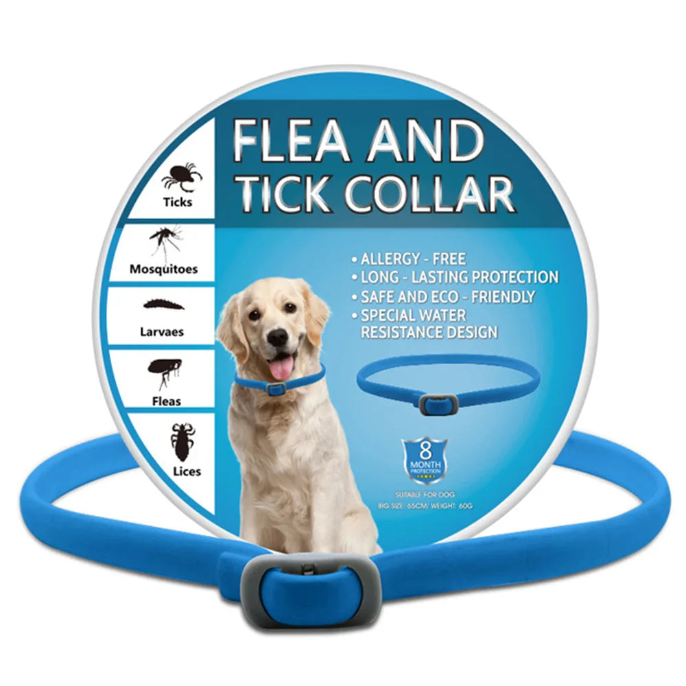 Pet Flea Collar Flea Tick Lice Collar Dog Cat Parasite Collar 8 Month Long Lasting Adjustable Pet Collar Eco Friendly Anti Flea