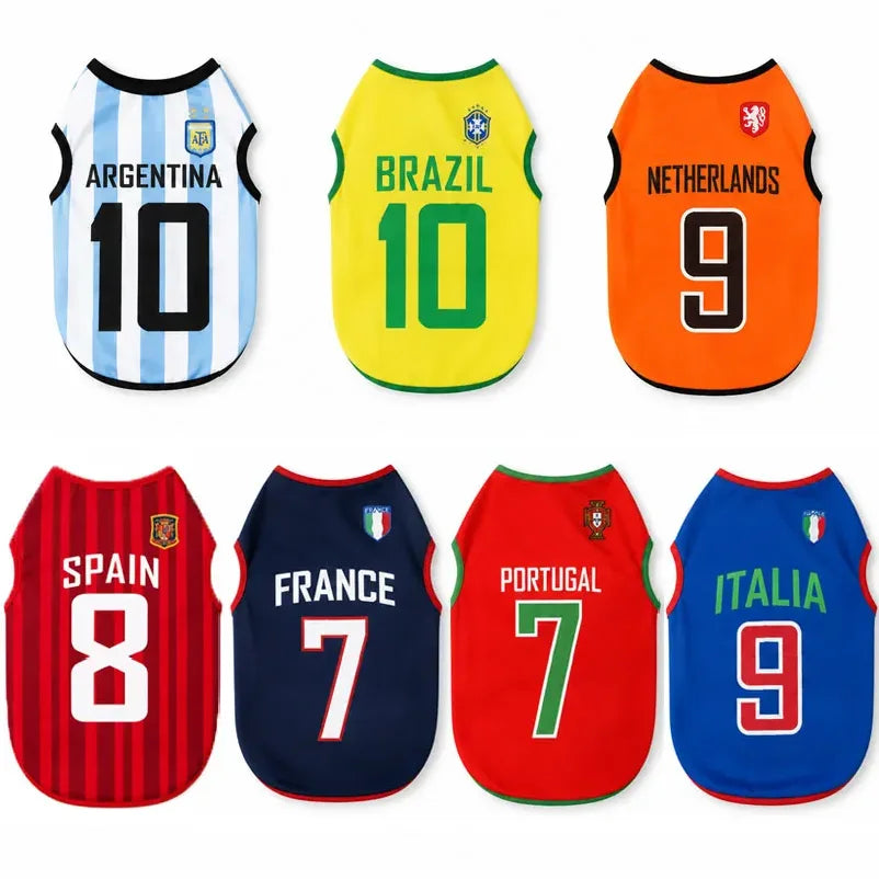Number-Print Soccer Dog Jersey