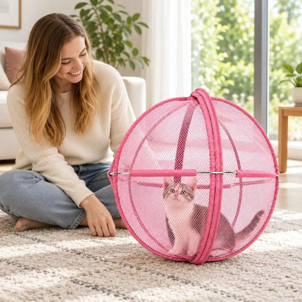 Foldable Pop-Up Cat Playpen Ball – 68 cm