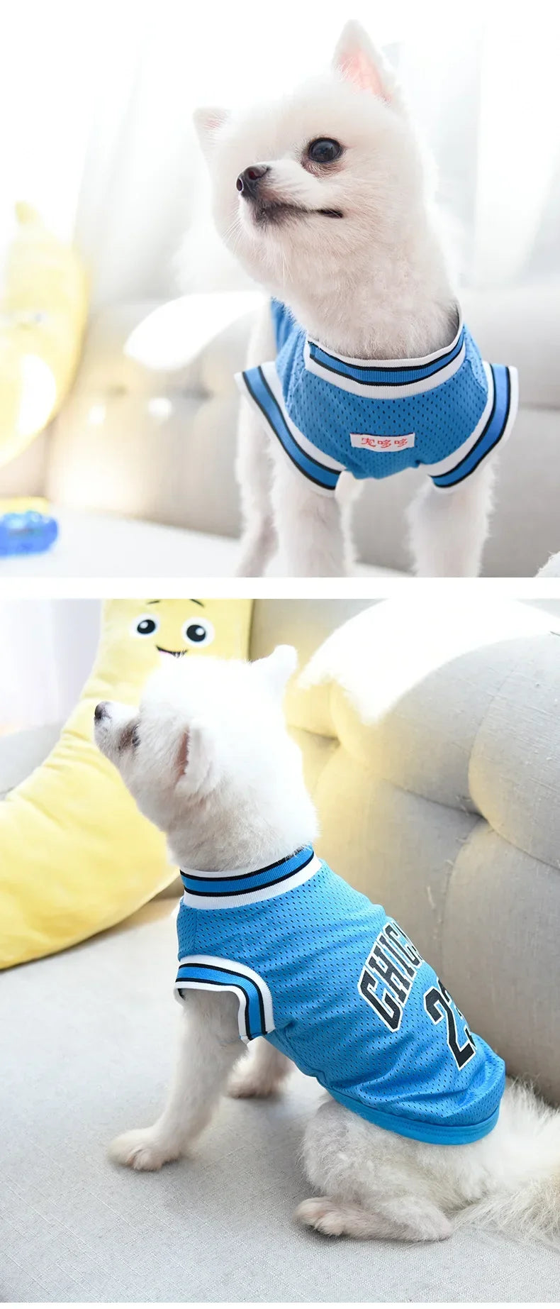 Breathable Mesh Dog Clothes Sport Large Dog Jersey Basketball Clothin Puppy T-Shirts Summer Pet Cat Shirt Prevent hair loss