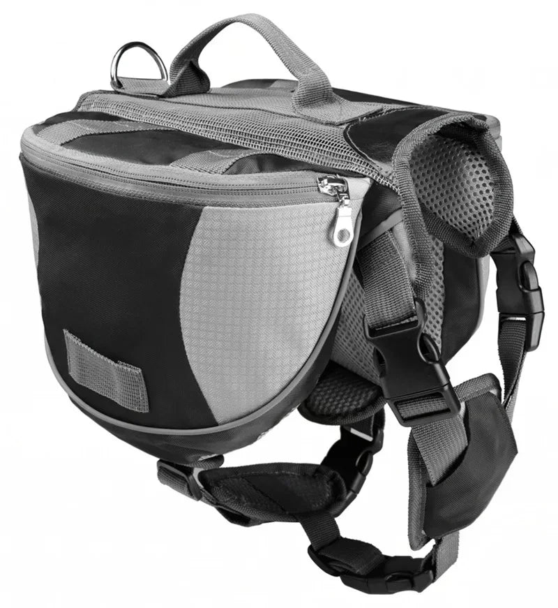 Reflective Dog Saddle Bag Harness | Adjustable Carrier for Hiking, Camping &amp; Travel