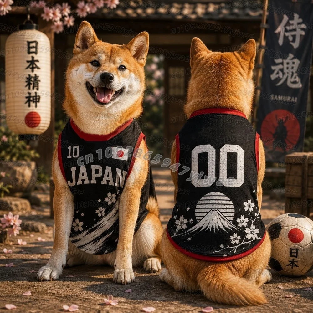 National Team Dog Soccer Jersey, Sleeveless Summer Vest for Dogs