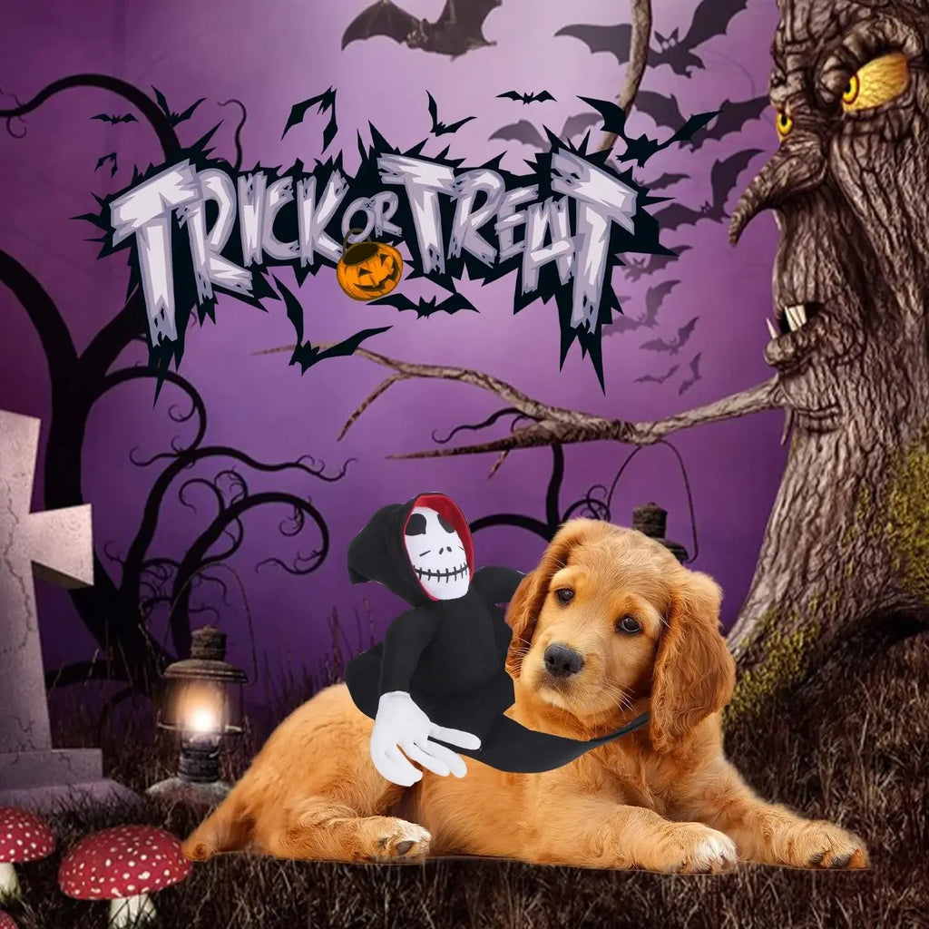 Halloween Pet Costume Ghost Costumes for Dogs Pets Party Cosplay Clothing Halloween Black Cat Costume for Small To Large Dogs