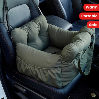 Dog Car Seat with Safety Belt – Non-Slip Washable Travel Carrier for Small Dogs