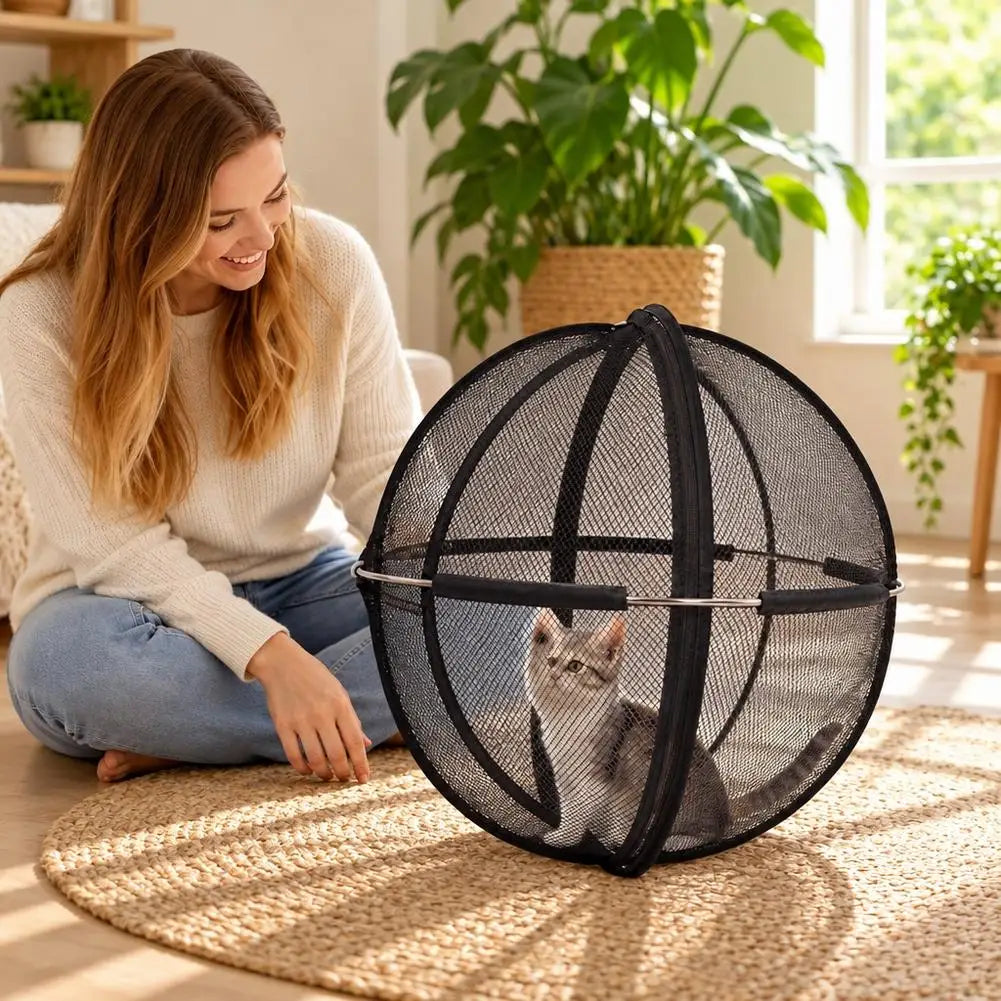 Foldable Pop-Up Cat Playpen Ball – 68 cm