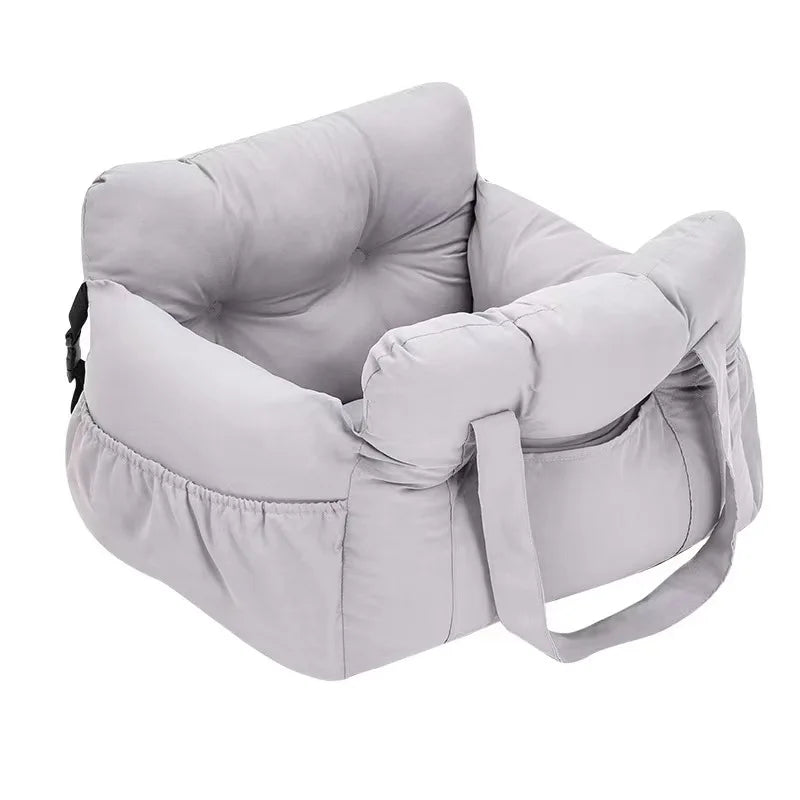 Dog Car Seat with Safety Belt – Non-Slip Washable Travel Carrier for Small Dogs
