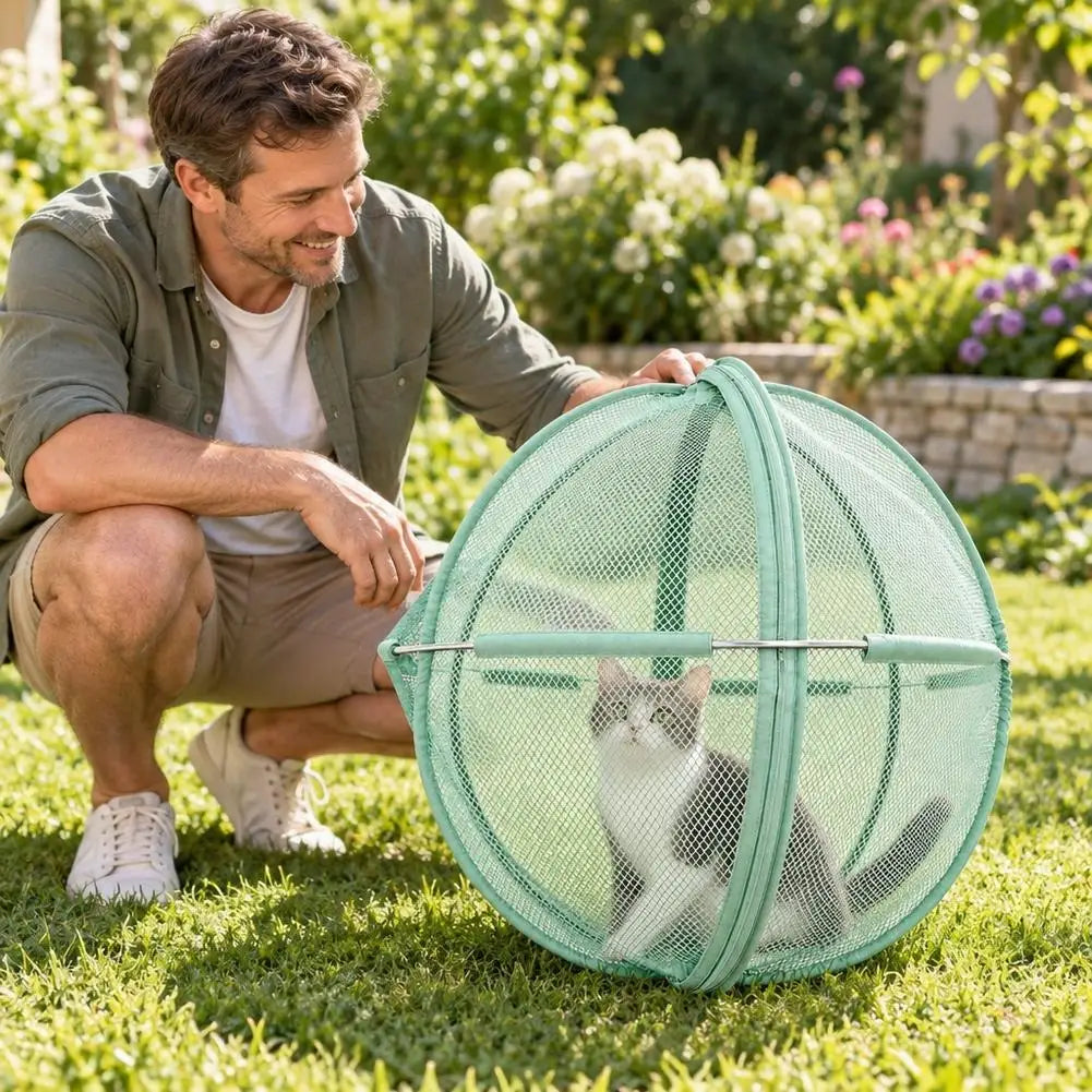 Foldable Pop-Up Cat Playpen Ball – 68 cm