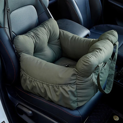Dog Car Seat with Safety Belt – Non-Slip Washable Travel Carrier for Small Dogs