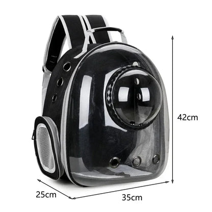 Space Capsule Pet Backpack | Transparent Breathable Carrier for Cats &amp; Small Dogs
