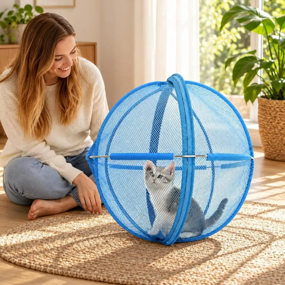 Foldable Pop-Up Cat Playpen Ball – 68 cm