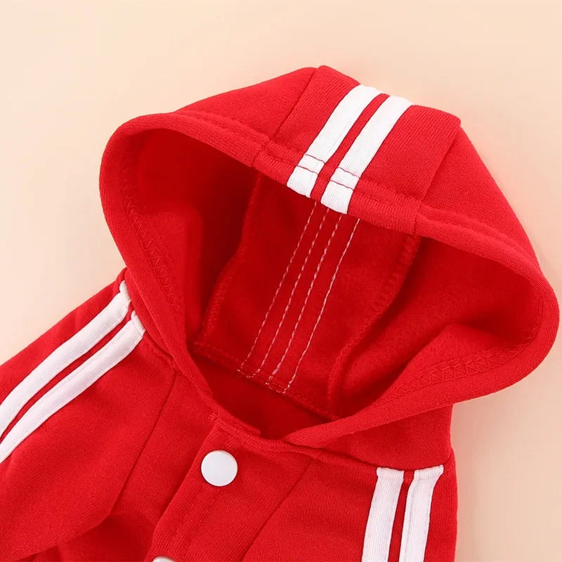 Tiger Patch Cotton Dog Hoodie Jumpsuit for Small Dogs