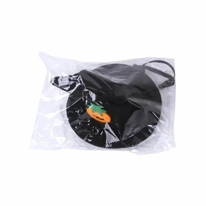 1× Halloween Pet Hat Cat Dog Witch Hat Pumpkin Wizard Costume Funny Spooky Pet Headwear Cosplay Party Accessory Adjustable Strap