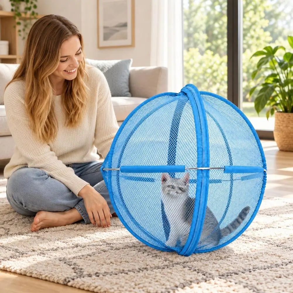 Foldable Pop-Up Cat Playpen Ball – 68 cm