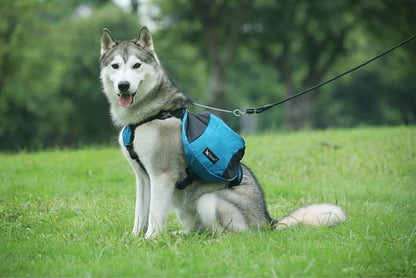 Reflective Dog Saddle Bag Harness | Adjustable Carrier for Hiking, Camping &amp; Travel