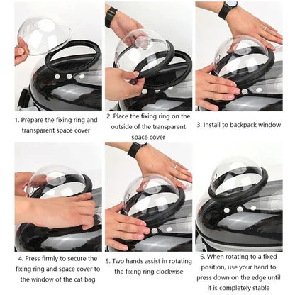 Space Capsule Pet Backpack | Transparent Breathable Carrier for Cats &amp; Small Dogs
