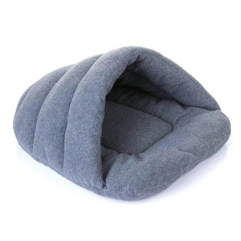 Slipper-Shaped Pet Bed Cave – Warm Cotton Sleeping Nest for Small Dogs &amp; Cats
