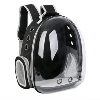 Space Capsule Pet Backpack | Transparent Breathable Carrier for Cats &amp; Small Dogs