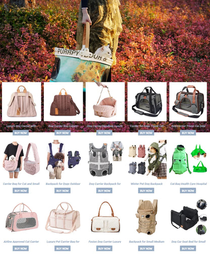 Winter Pet Carrier Backpack | Thicken Warm Windproof Hands-Free Bag for Small Dogs &amp; Cats