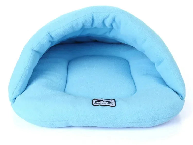 Slipper-Shaped Pet Bed Cave – Warm Cotton Sleeping Nest for Small Dogs &amp; Cats