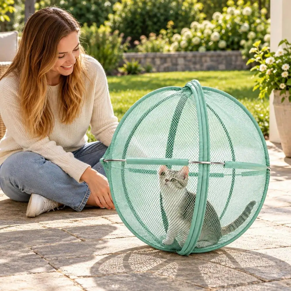 Foldable Pop-Up Cat Playpen Ball – 68 cm