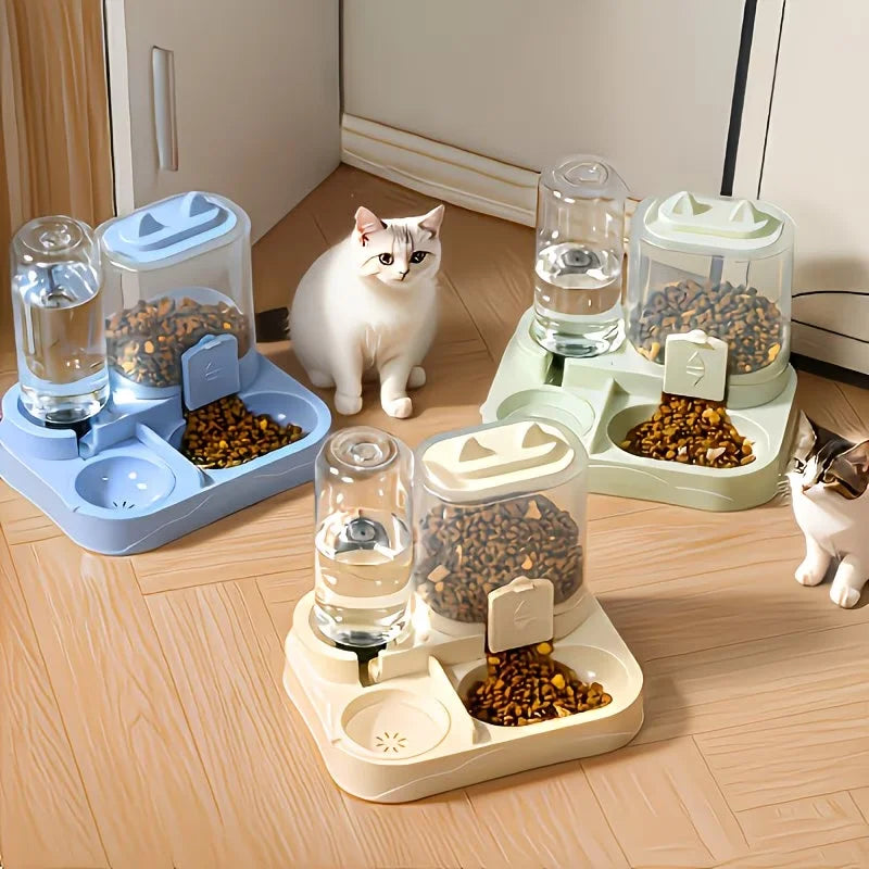2-in-1 Cat Feeder and Water Dispenser