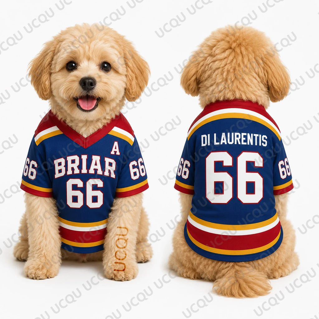 2026 New Summer Pet Off Campus Briar University Dog Jersey 44 66 Puppy Cat Sports Shirt Cosplay Fan Outfit