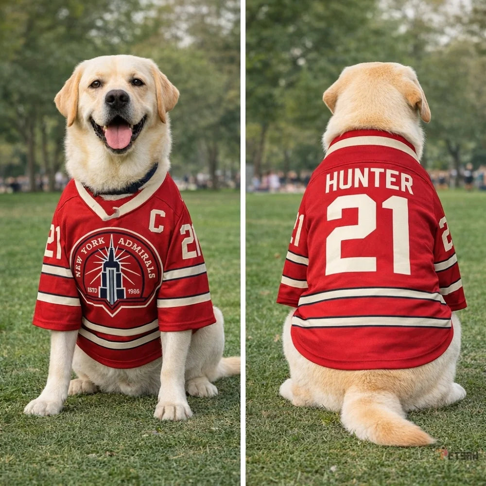 Hockey-Style Polyester Dog Jersey