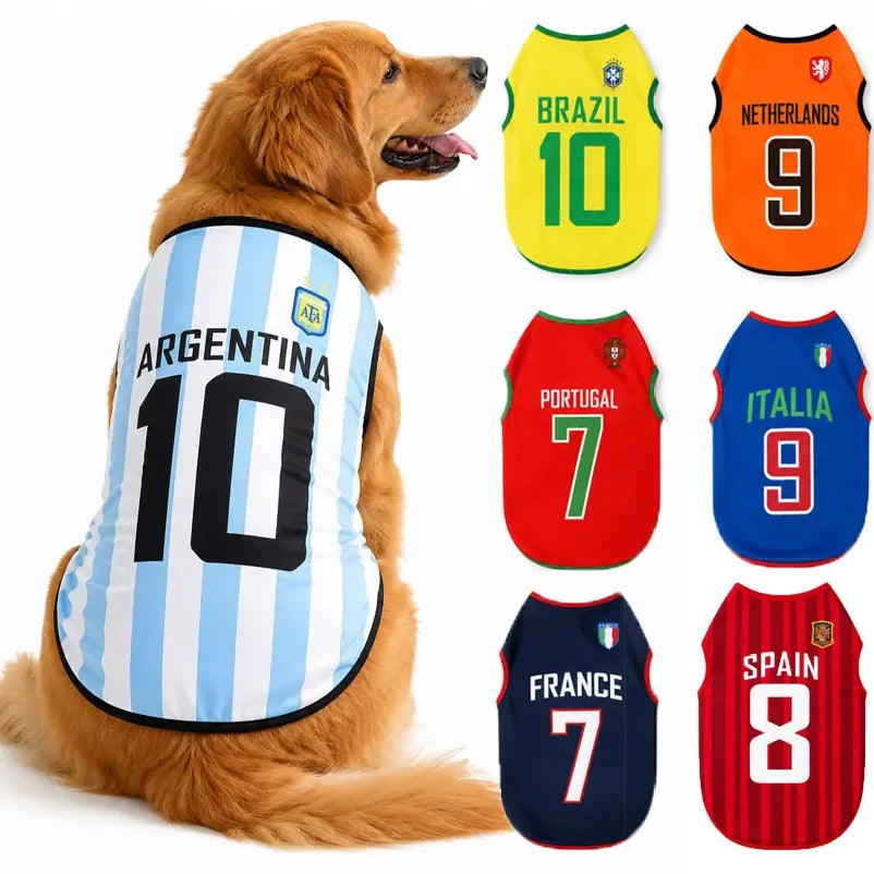 Number-Print Soccer Dog Jersey
