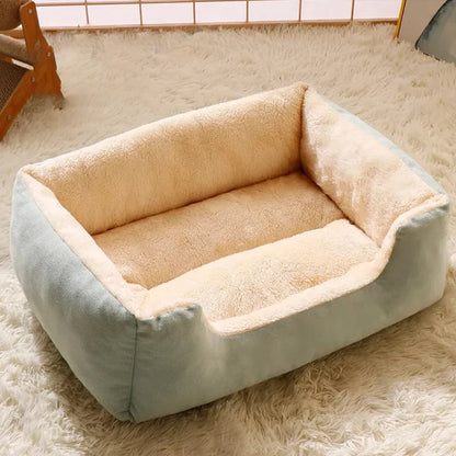 Plush Pet Cushion Bed – Soft Breathable Basket Bed for Cats &amp; Dogs (S to XXL)