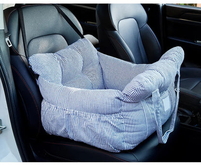 Dog Car Seat with Safety Belt – Non-Slip Washable Travel Carrier for Small Dogs