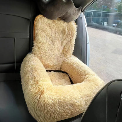 2-in-1 Car Dog Bed &amp; Safety Seat | Removable Washable Travel Pet Cushion