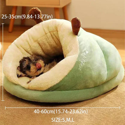 Slipper Shaped Dog Bed | Cozy Foldable Washable Pet House for Small Dogs &amp; Cats