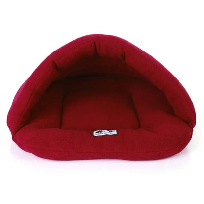 Slipper-Shaped Pet Bed Cave – Warm Cotton Sleeping Nest for Small Dogs &amp; Cats