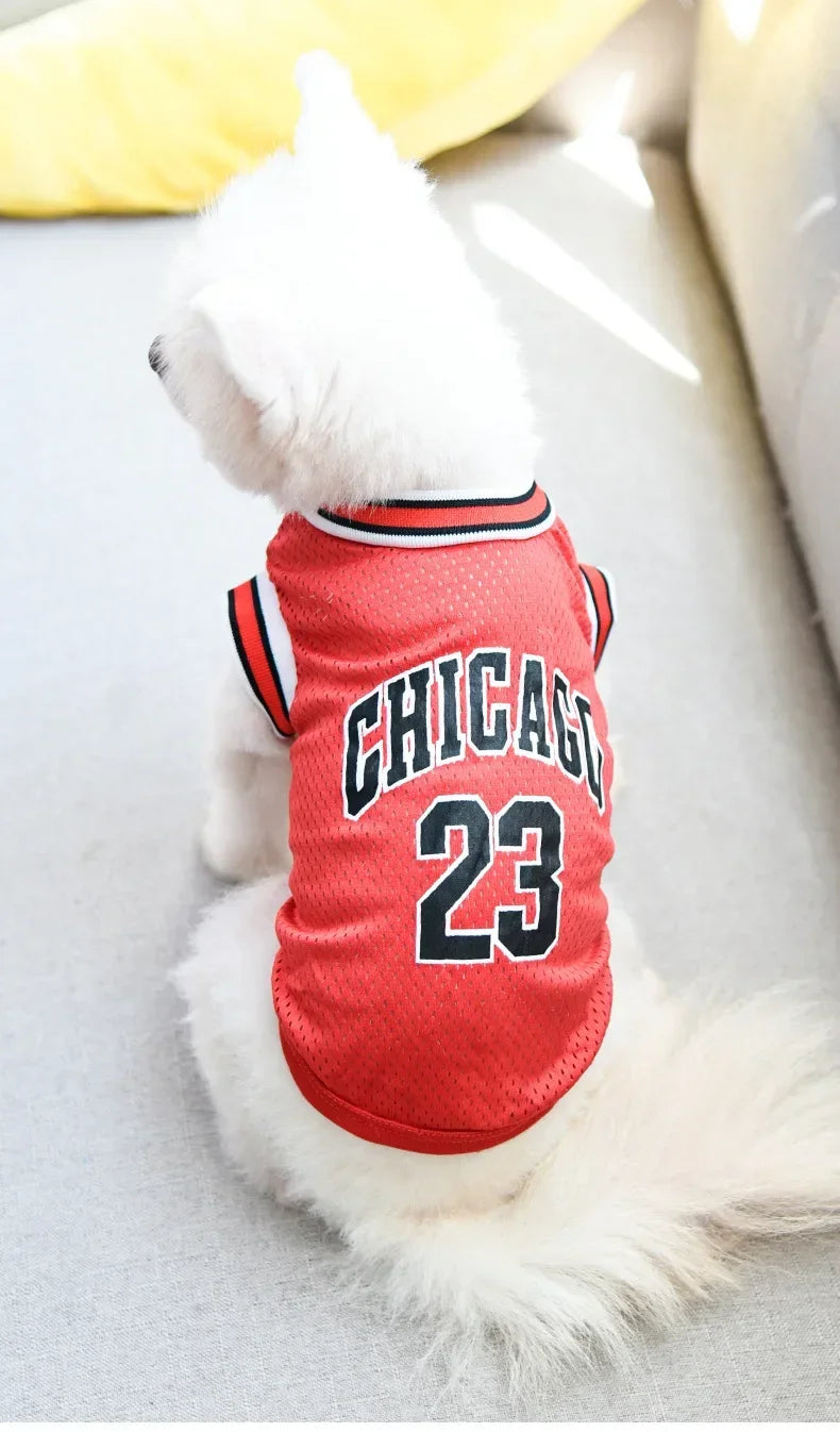 Breathable Mesh Dog Clothes Sport Large Dog Jersey Basketball Clothin Puppy T-Shirts Summer Pet Cat Shirt Prevent hair loss