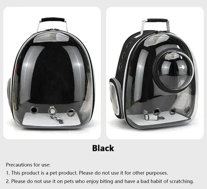 Space Capsule Pet Backpack | Transparent Breathable Carrier for Cats &amp; Small Dogs